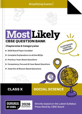 Gurukul By Oswal Social Science Most Likely CBSE Question Bank Class 10 Exam 2026 